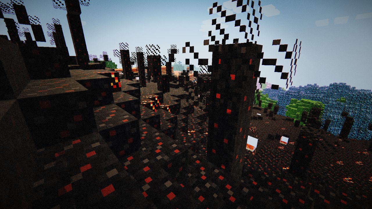 Scorched volcanic wastes laced with glowing magma